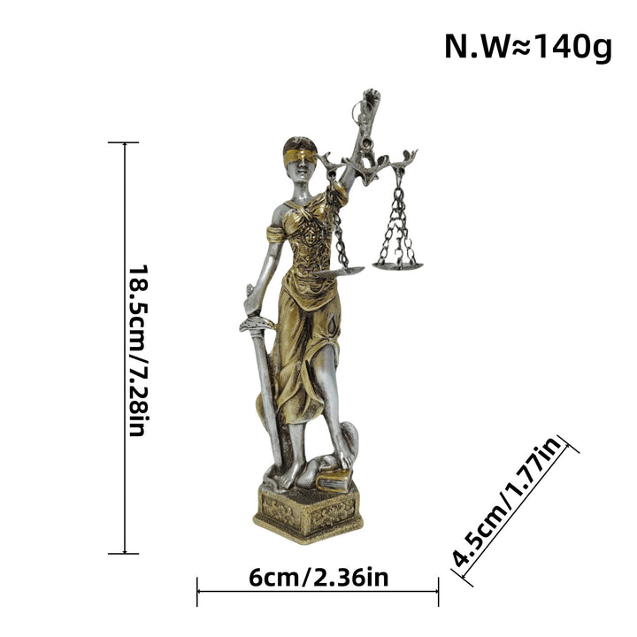 Elegant statue of Justitia in artistic details Stornfield