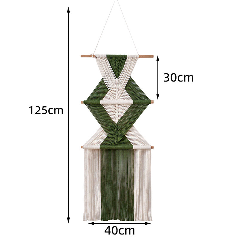 Macramé Wall Decor with Geometric Pattern Stornfield