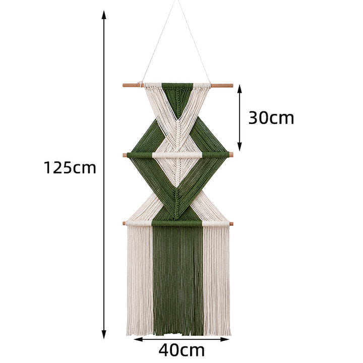 Macramé Wall Decor with Geometric Pattern Stornfield