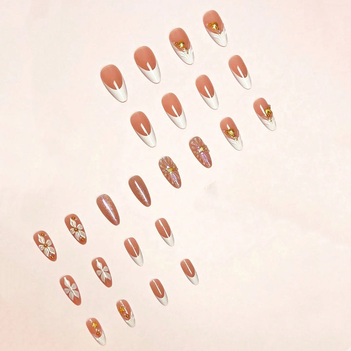 Glamorous Floral Stiletto Press-On Nail Set Stornfield