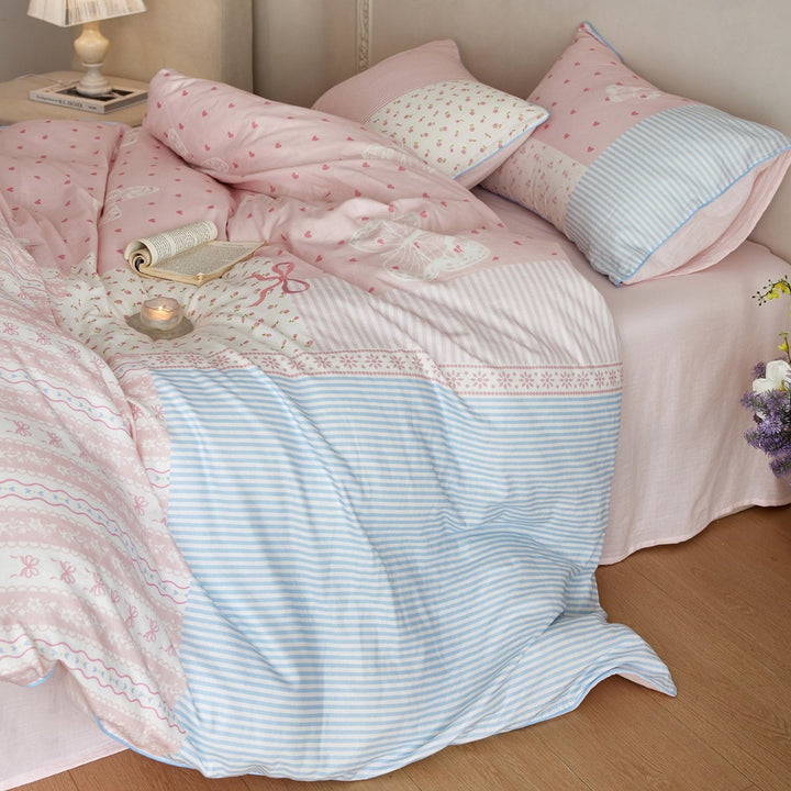 Patchwork Cotton Bedding Set in Vintage Patchwork Design