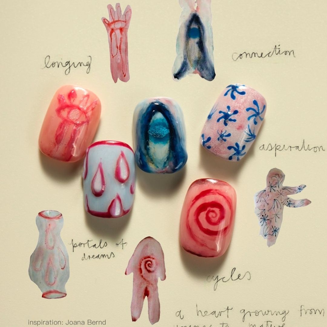 Artistic Coffee-Inspired Press-On Nail Art Set Stornfield