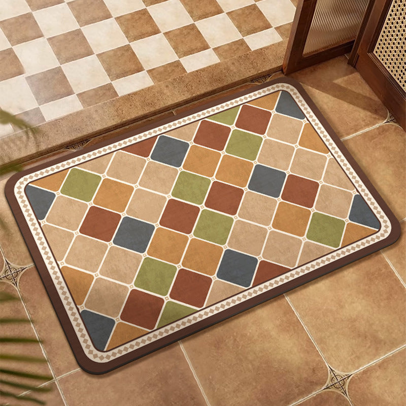 Colorful Patchwork Design Floor Mat Stornfield