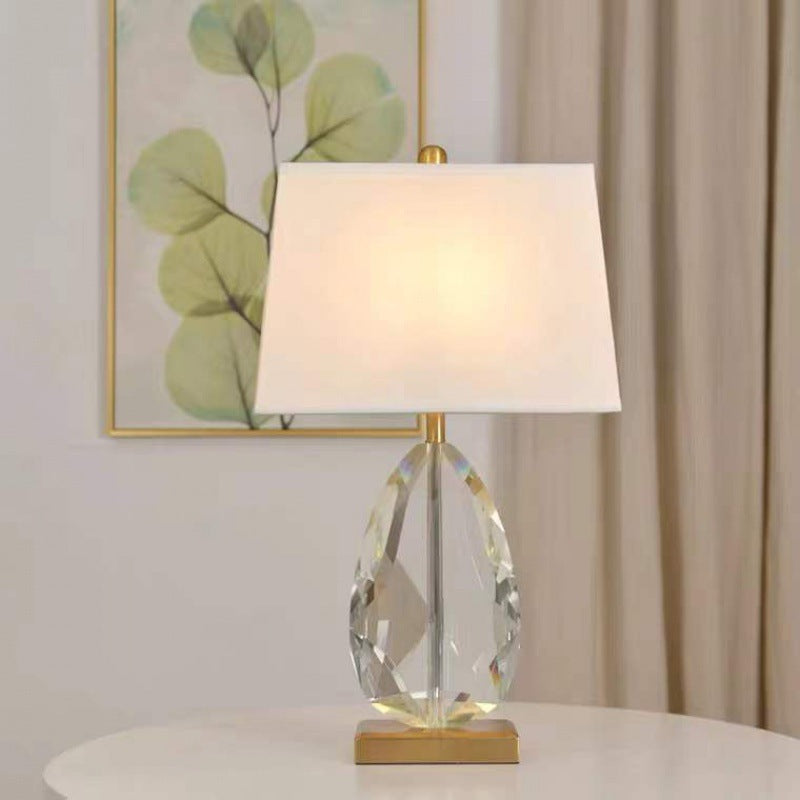 Crystal Table Lamp with Elegant Shade
