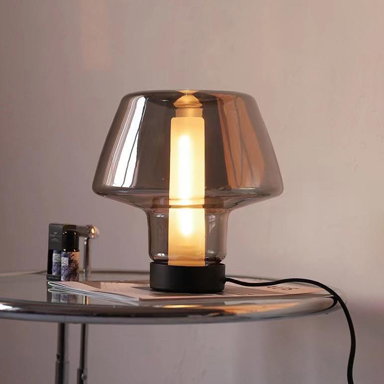 Artistic Table Lamp with Unique Transparent Shade