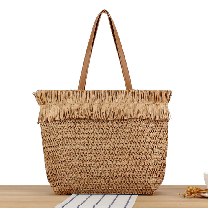 Large shopping bag with stylish fringes Stornfield