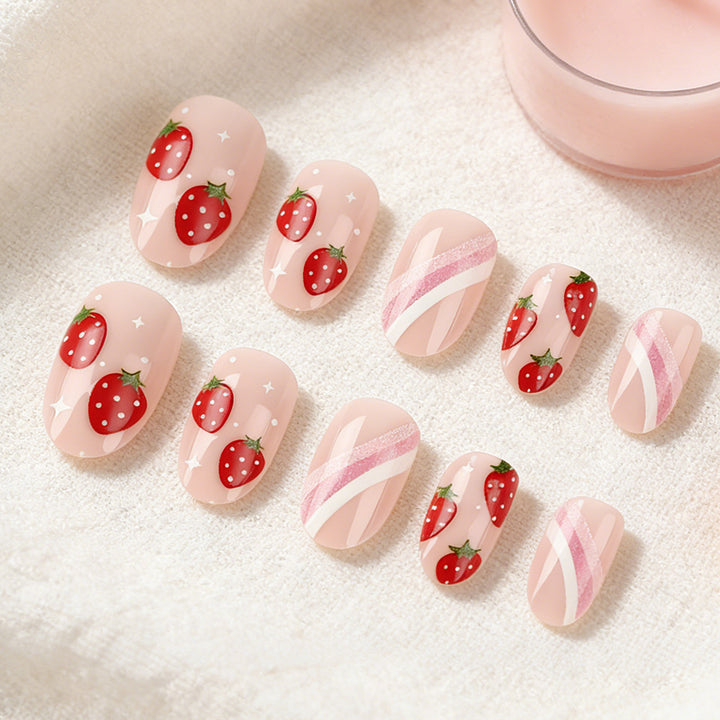 Strawberry-Themed Nail Art Set Stornfield