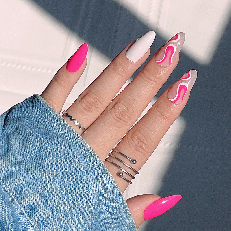 Abstract Swirl Design Press-On Nails Stornfield