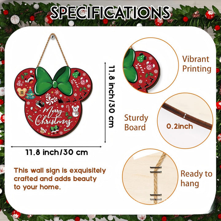 Decorative wooden sign with winter motifs Stornfield