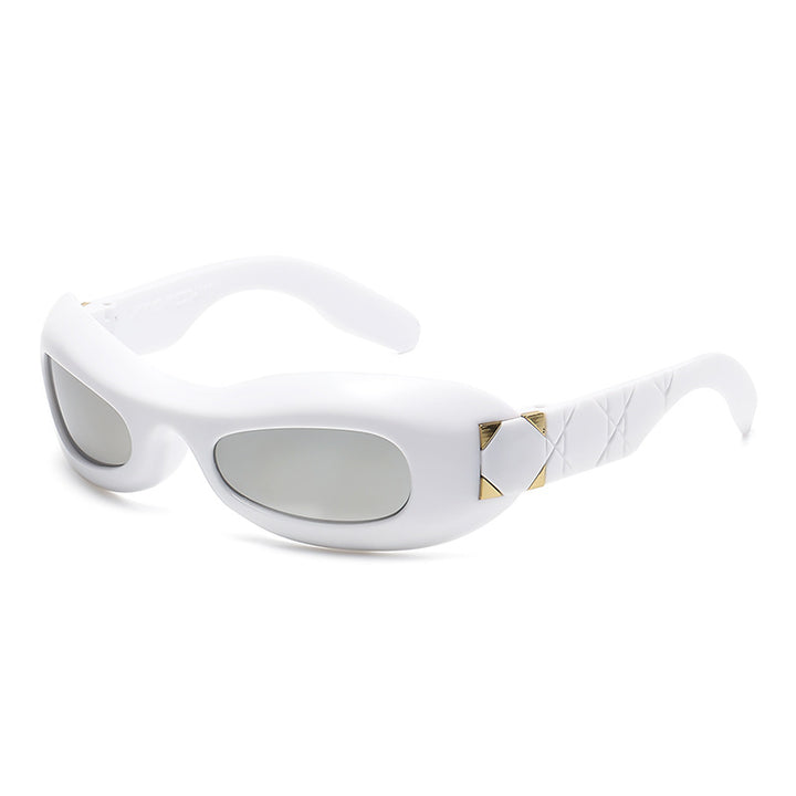 Women's futuristic designer sunglasses with innovative Stornfield frame
