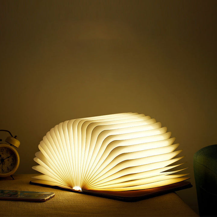 Stornfield | 📖 Wooden Book Lamp - For Desk, Study, Gift, Decoration, Light