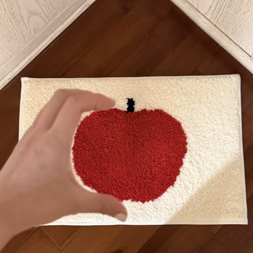 Cozy Apple-Themed Bath Mat