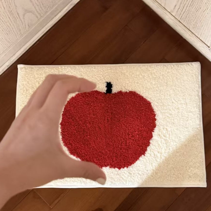 Cozy Apple-Themed Bath Mat