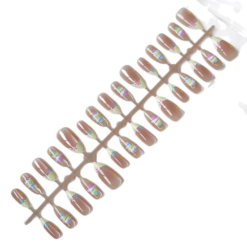 Artificial nails with elegant flower pattern Stornfield