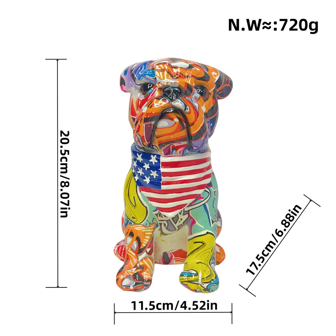 Colorful decorative figure of a dog in modern design Stornfield