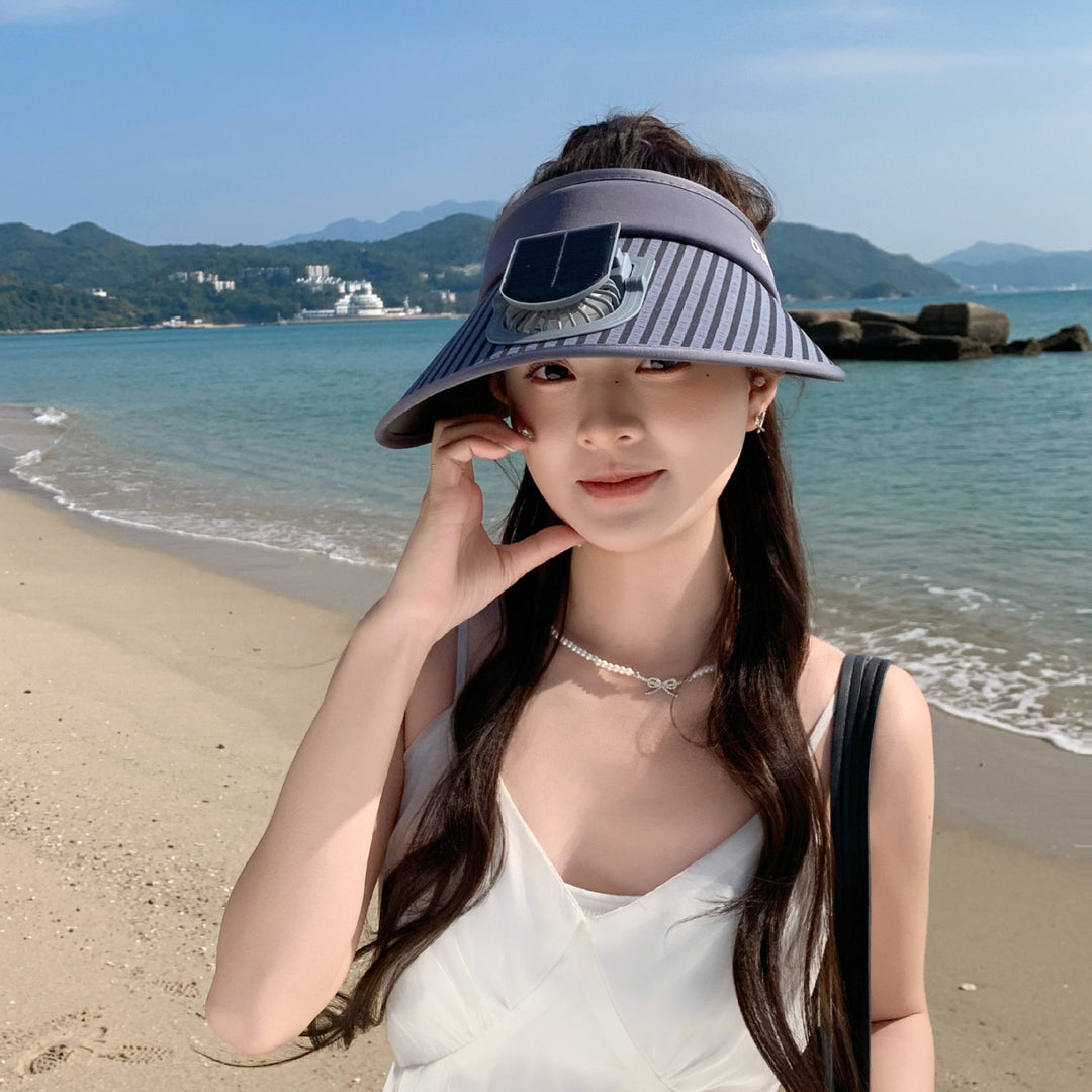 ’s sun protection visor with integrated solar panel, wide brim and adjustable headband Stornfield
