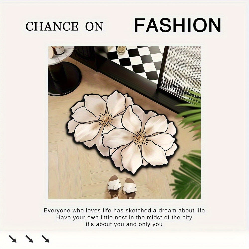 Floral-Shaped Decorative Bath Mat