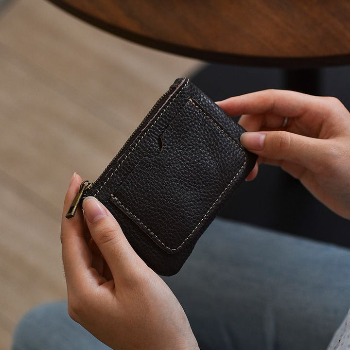 Textured Leather Card Holder Stornfield