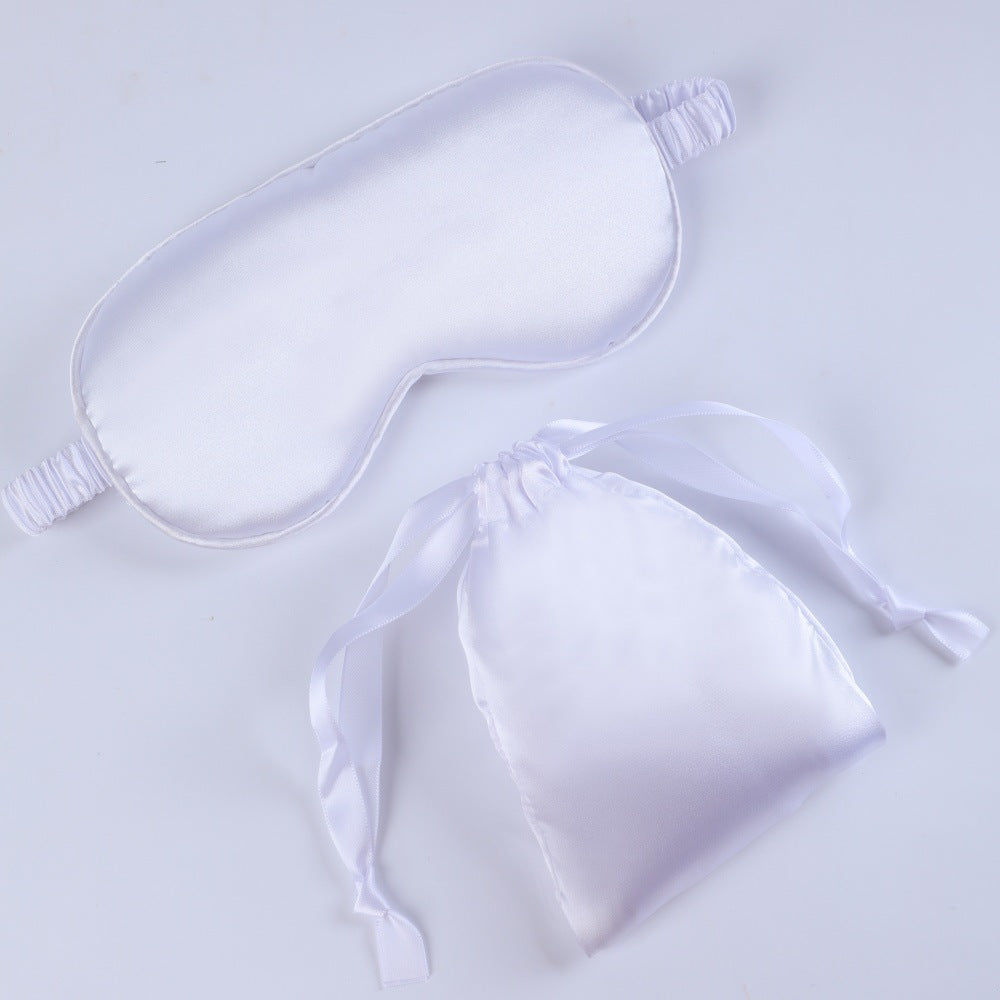 Women's nano silk sleep mask with padded eye area, adjustable elastic band, and storage pouch Stornfield