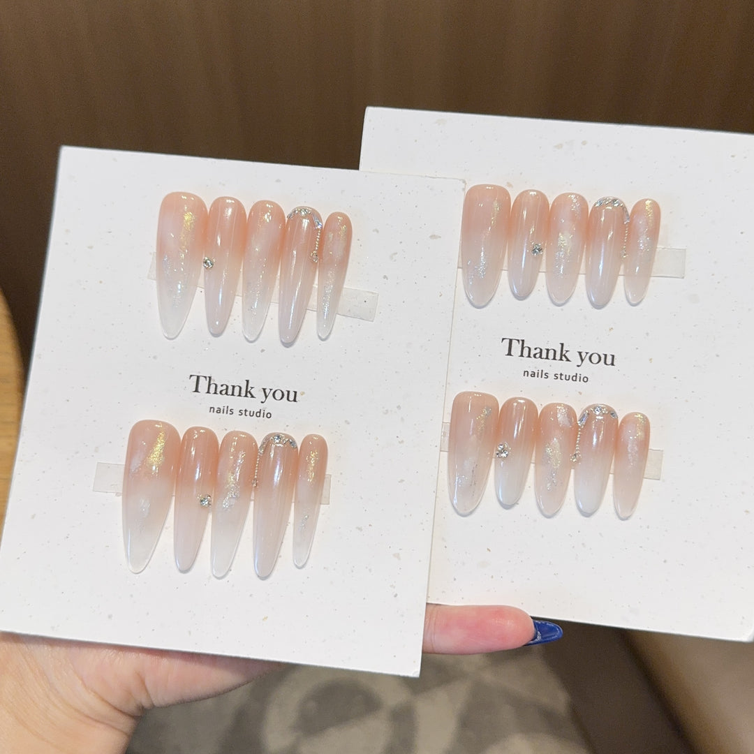 Artificial Nail Set with Elegant Glitter Accents Stornfield