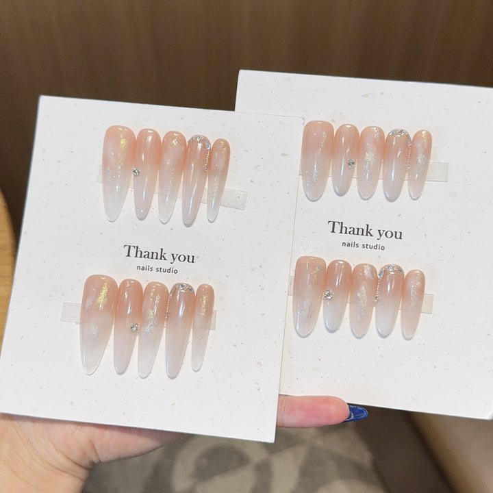 Artificial Nail Set with Elegant Glitter Accents Stornfield