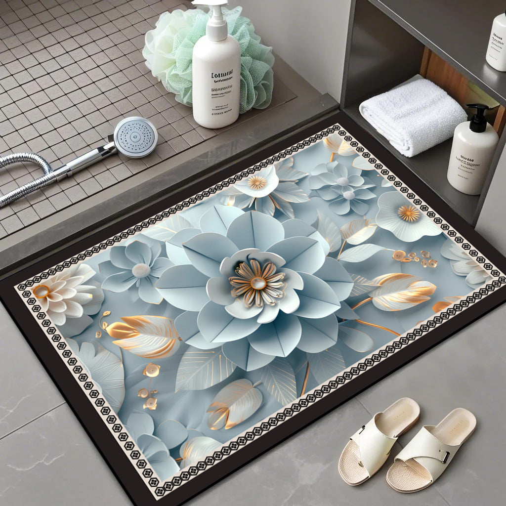 Floral Patterned Bath Mat Stornfield