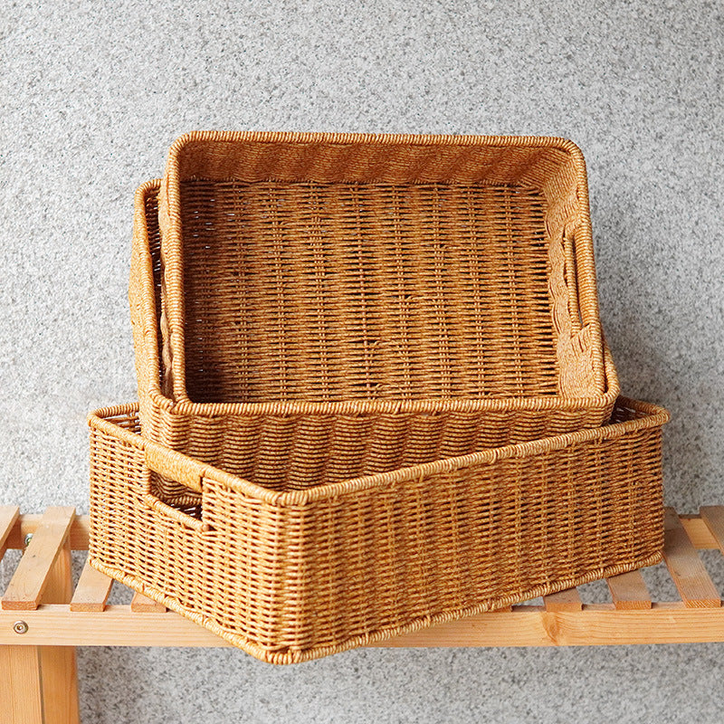 Handwoven Rectangular Storage Basket Stornfield