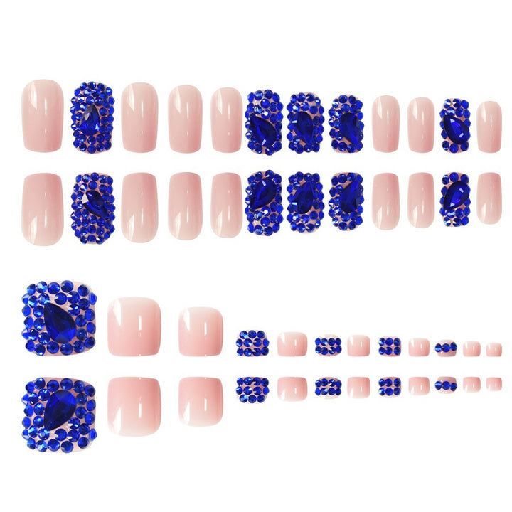 Decorative Rhinestone-Embellished Press-On Nails Stornfield