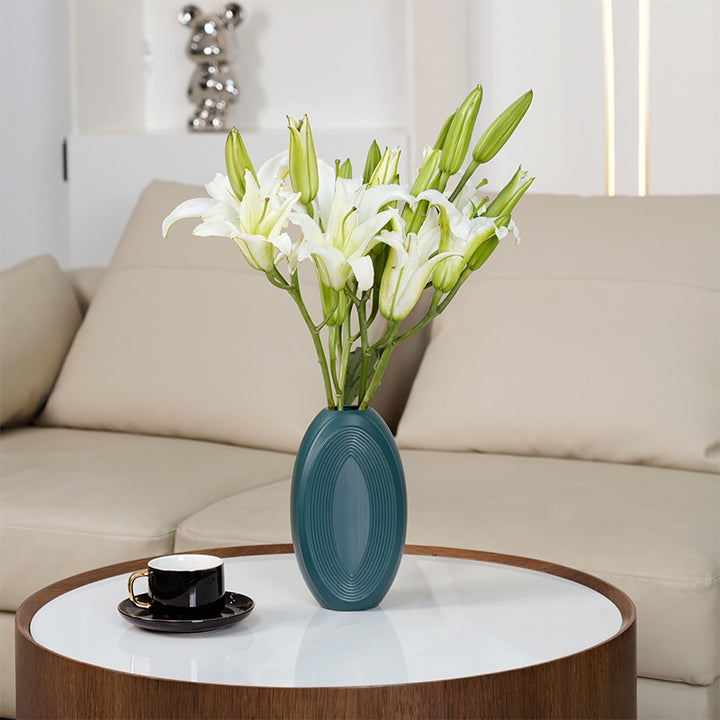 Textured Oval Decorative Vase Stornfeild