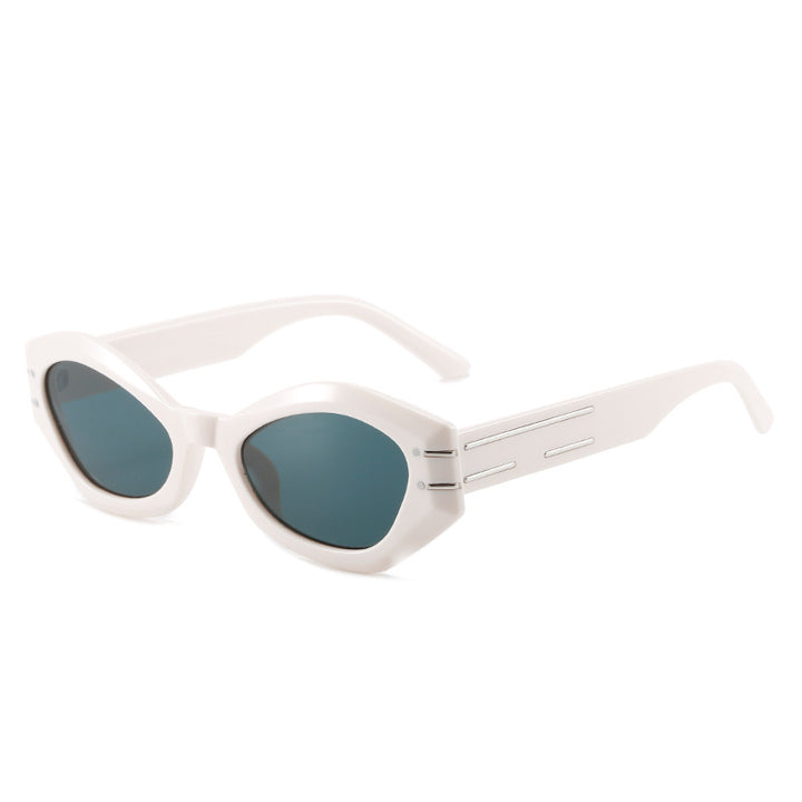 Ladies stylish designer sunglasses with unique frame construction Stornfield