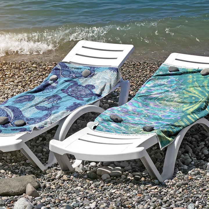 Beach towel made of skin-friendly microfiber with a creative pattern mix Stornfield