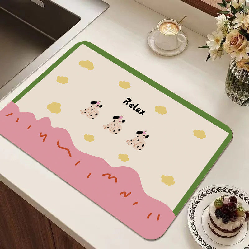 Cute Cartoon Food-Themed Kitchen Mat Stornfield