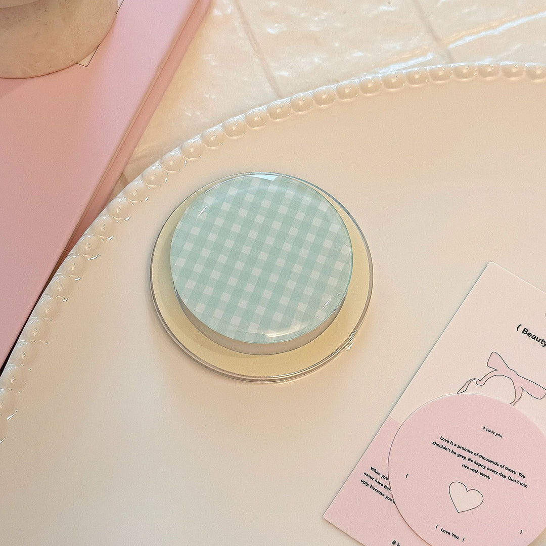 Practical glass coaster with checkered pattern Stornfield