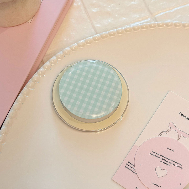 Practical glass coaster with checkered pattern Stornfield