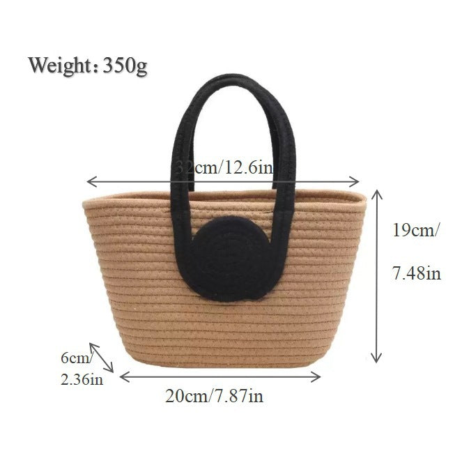 Handmade basket bag with innovative handle Stornfield