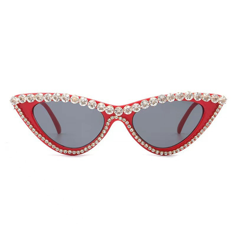 Ladies Glamorous Cat Eye Sunglasses with Rhinestone Accents Stornfield