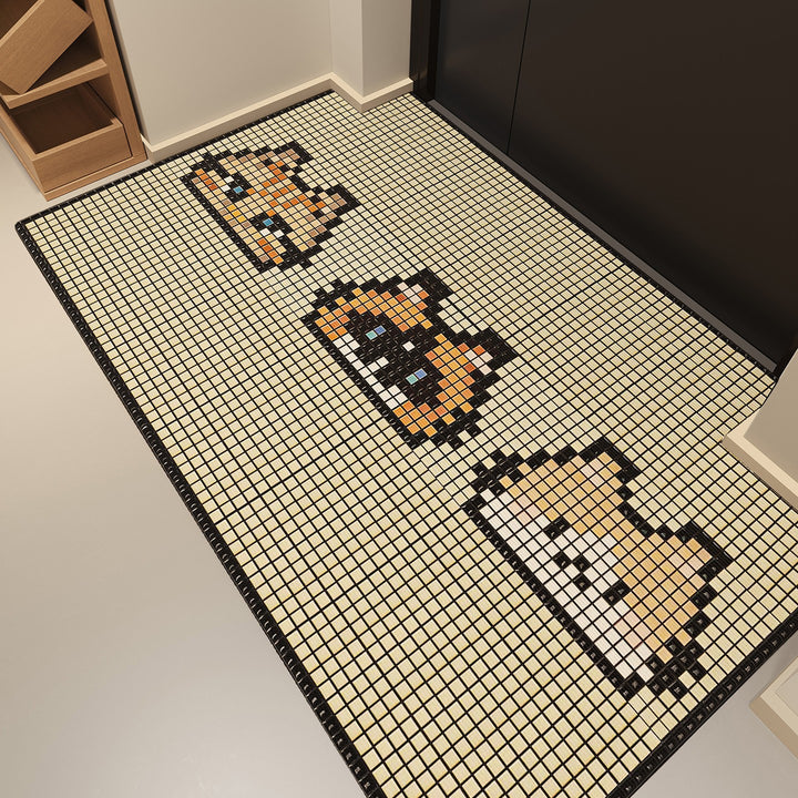 Playful Mosaic Character Doormat