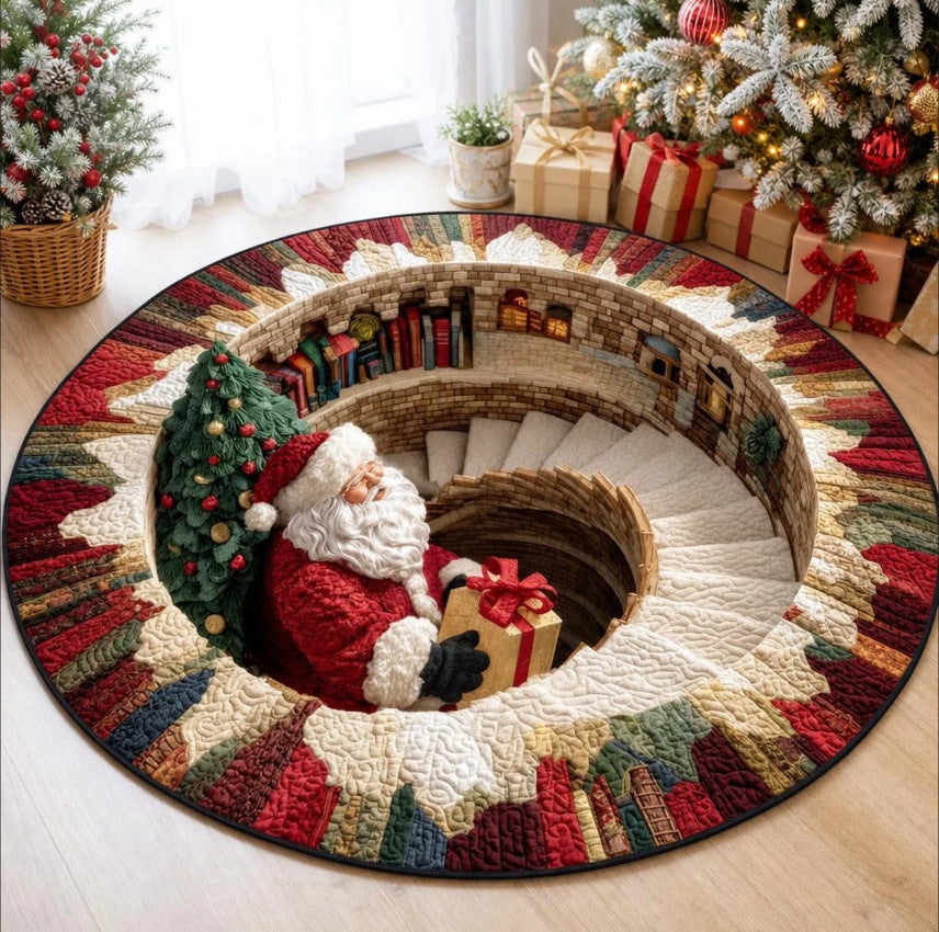 Festively Themed Round Area Rug
