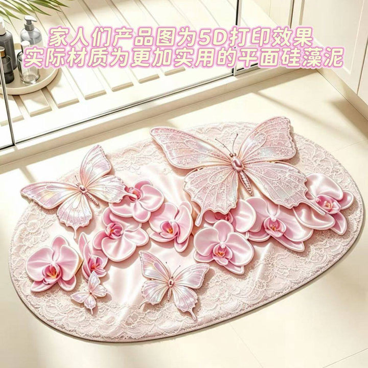 Luxurious Floral Pattern Bath Mat