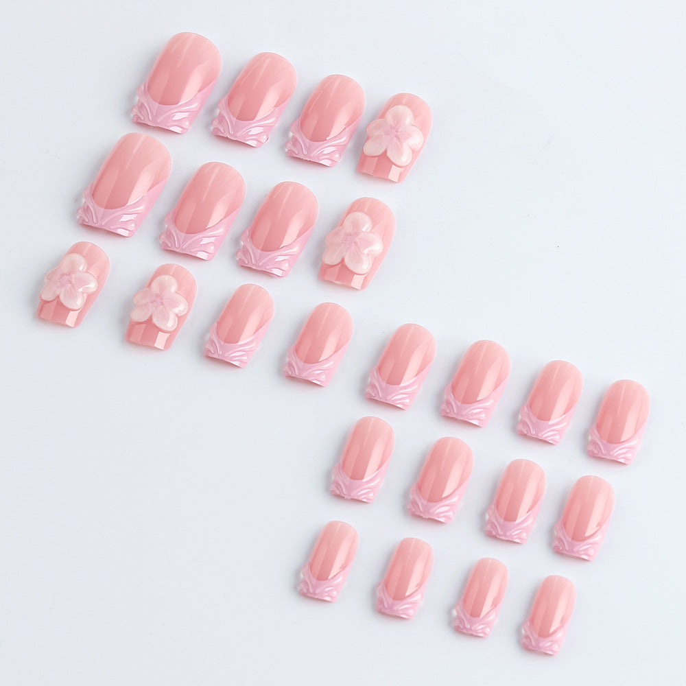Elegant Floral Luxury Press-On Nails Stornfield
