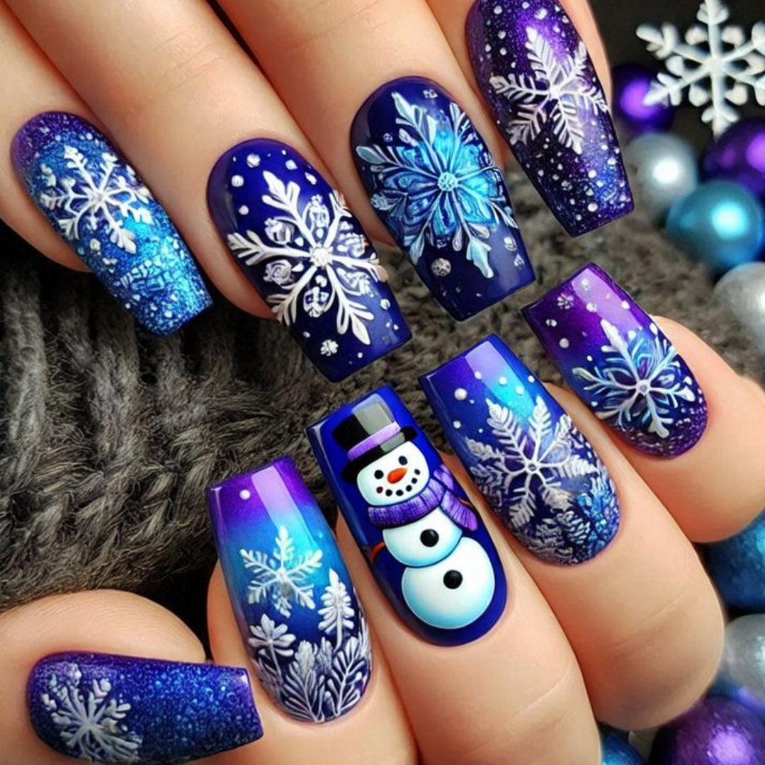 Winter-Themed 3D Nail Art Extensions Stornfield