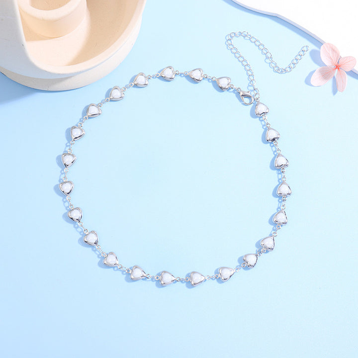 Heart-Shaped Gemstone Choker Necklace Stornfield