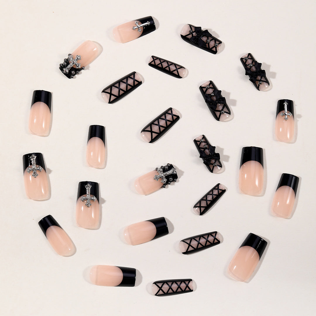 Gothic Elegance Long Nail Art Extensions Stornfield