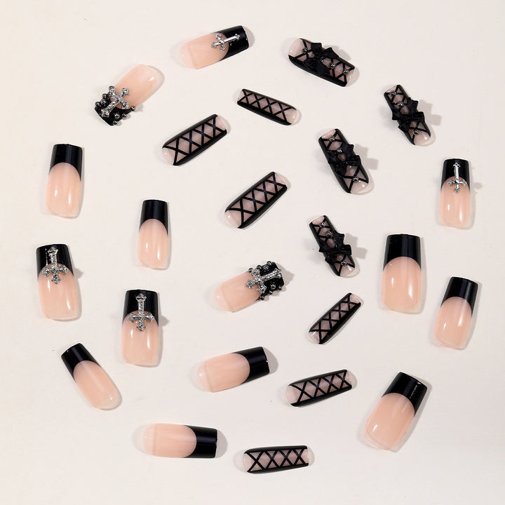 Gothic Elegance Long Nail Art Extensions Stornfield