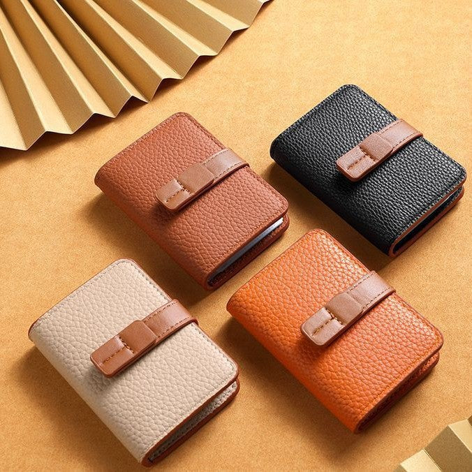 Textured Leather Cardholder Wallet Stornfield