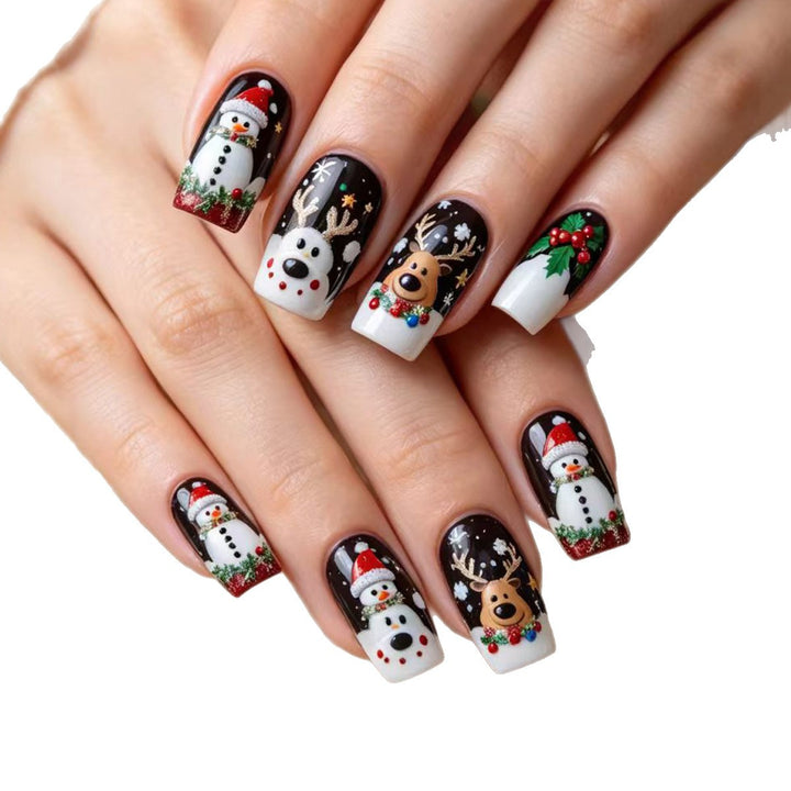 Artificial artificial nails with festive Christmas design Stornfield