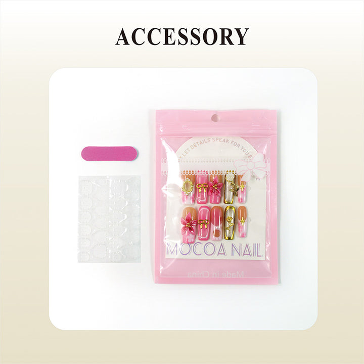 Glamorous artificial nails with elegant cross decorations Stornfield