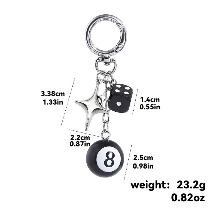 Keychain with Colorful Dice Stornfield