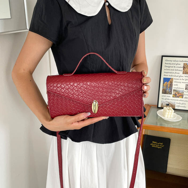 Woven Leather Evening Clutch