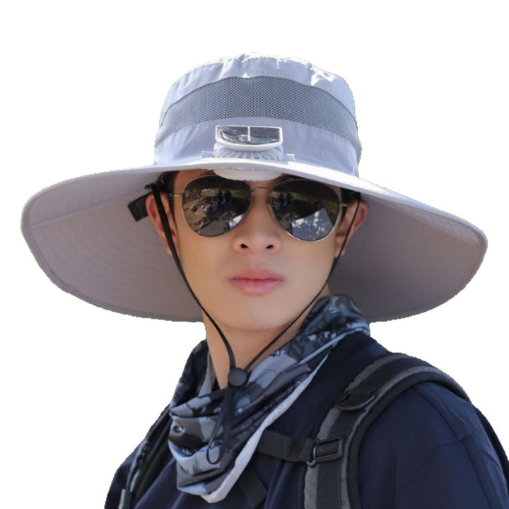 tactical fishing hat with wide brim, mesh ventilation and adjustable chin strap Stornfield